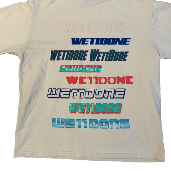WE11DONE Multi Logo T-shirt Size Small - Picture 4 of 7